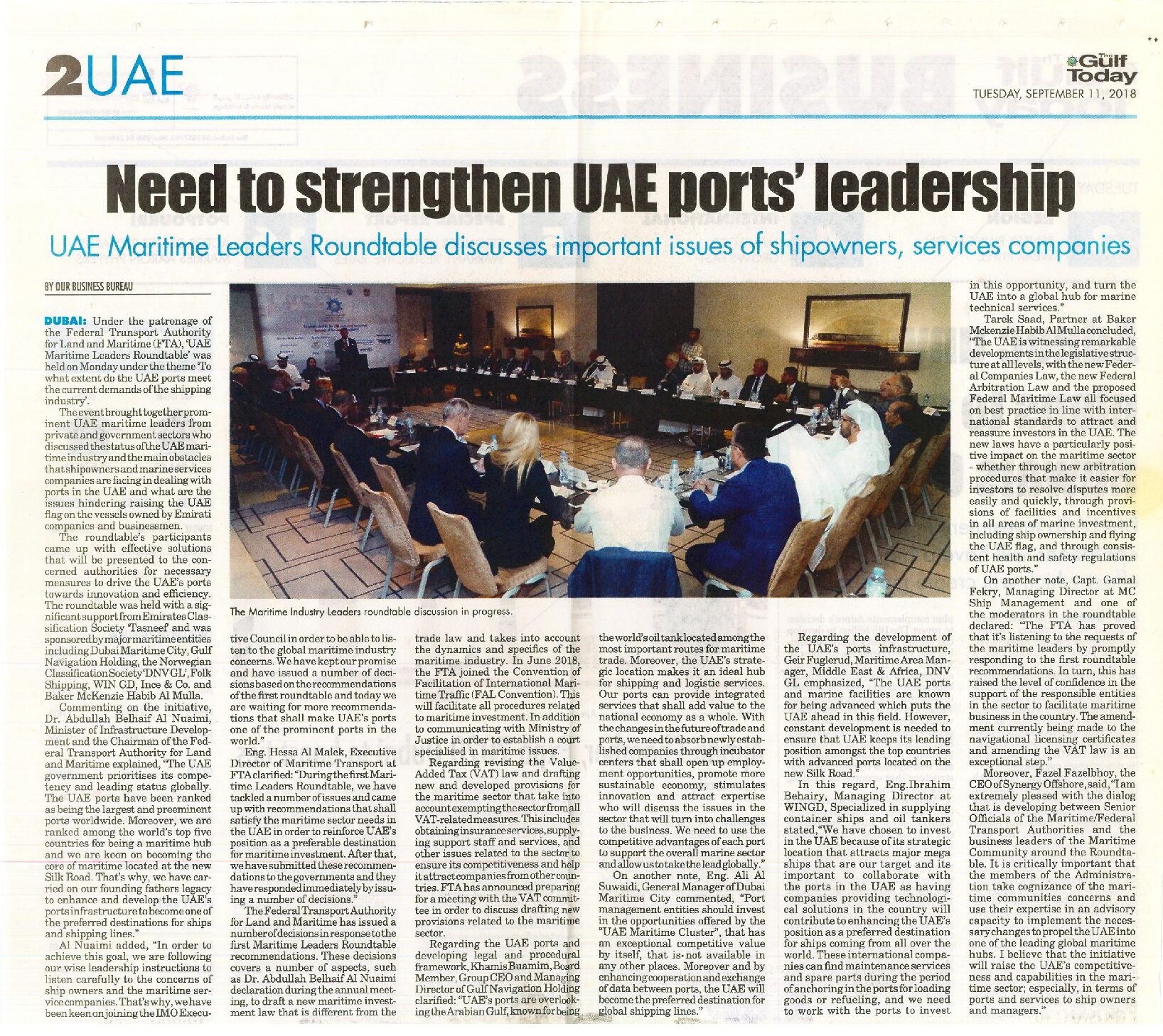 Gulf Today – September 2018